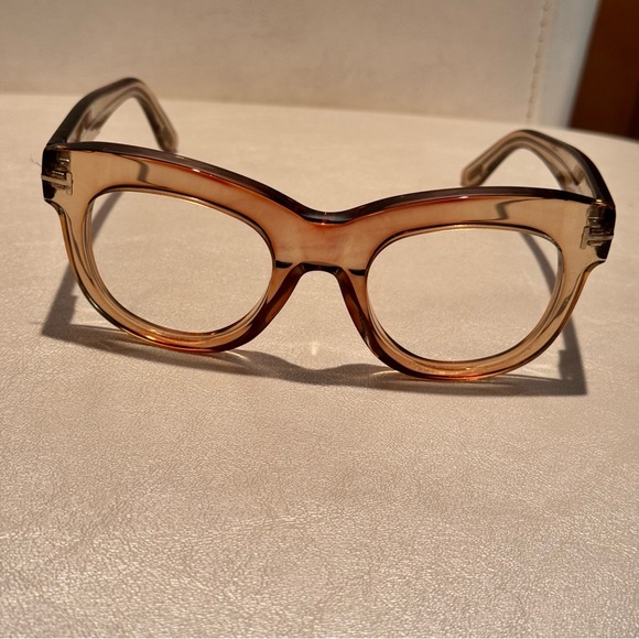 Tom Ford Womens Brown Clear Frame Glasses TF 5493 Acetate Frame Only - Picture 4 of 12